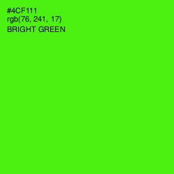 #4CF111 - Bright Green Color Image