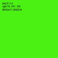 #4CF114 - Bright Green Color Image