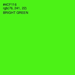 #4CF116 - Bright Green Color Image