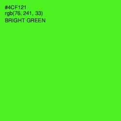 #4CF121 - Bright Green Color Image