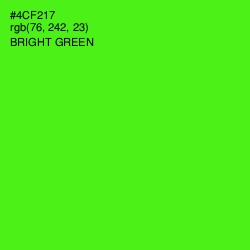 #4CF217 - Bright Green Color Image