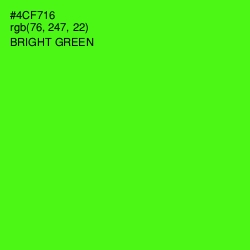 #4CF716 - Bright Green Color Image