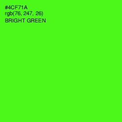 #4CF71A - Bright Green Color Image