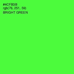 #4CFB3B - Bright Green Color Image