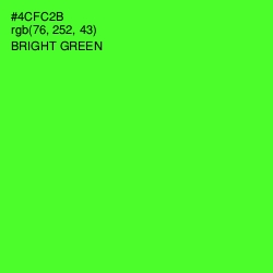 #4CFC2B - Bright Green Color Image