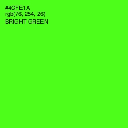 #4CFE1A - Bright Green Color Image