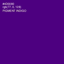 #4D0080 - Pigment Indigo Color Image