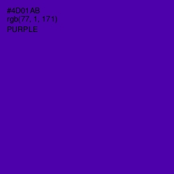 #4D01AB - Purple Color Image