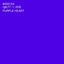 #4D01E4 - Purple Heart Color Image