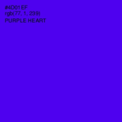 #4D01EF - Purple Heart Color Image