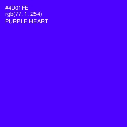 #4D01FE - Purple Heart Color Image