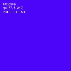 #4D05F9 - Purple Heart Color Image