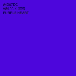 #4D07DC - Purple Heart Color Image