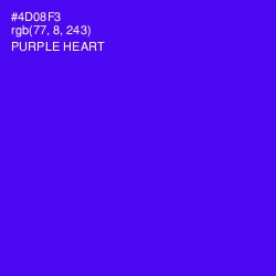 #4D08F3 - Purple Heart Color Image