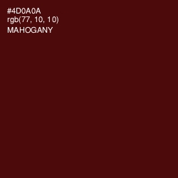 #4D0A0A - Mahogany Color Image