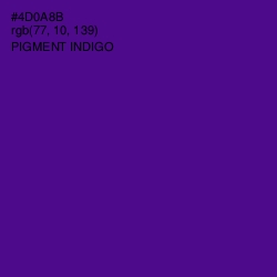 #4D0A8B - Pigment Indigo Color Image