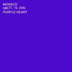 #4D0ACD - Purple Heart Color Image