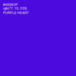 #4D0ADF - Purple Heart Color Image