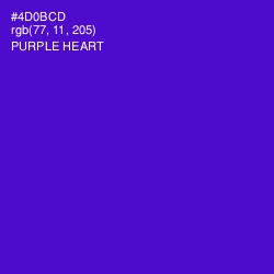 #4D0BCD - Purple Heart Color Image