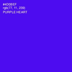 #4D0BEF - Purple Heart Color Image