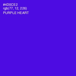 #4D0CE2 - Purple Heart Color Image