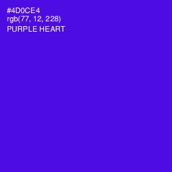 #4D0CE4 - Purple Heart Color Image