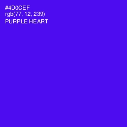 #4D0CEF - Purple Heart Color Image