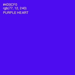 #4D0CF0 - Purple Heart Color Image