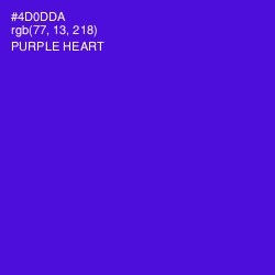 #4D0DDA - Purple Heart Color Image