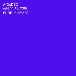 #4D0DEC - Purple Heart Color Image