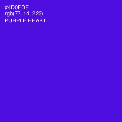 #4D0EDF - Purple Heart Color Image