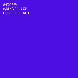 #4D0EE4 - Purple Heart Color Image