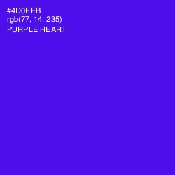 #4D0EEB - Purple Heart Color Image