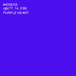 #4D0EEE - Purple Heart Color Image