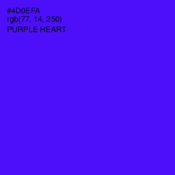 #4D0EFA - Purple Heart Color Image