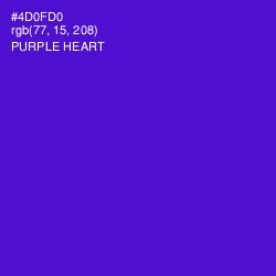 #4D0FD0 - Purple Heart Color Image