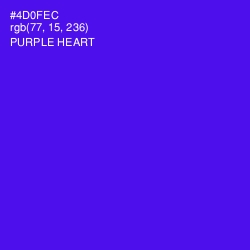 #4D0FEC - Purple Heart Color Image