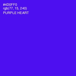 #4D0FF0 - Purple Heart Color Image