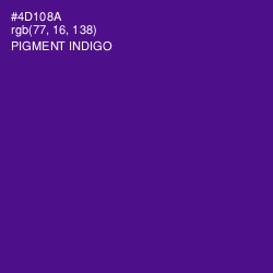 #4D108A - Pigment Indigo Color Image