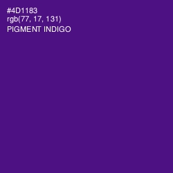 #4D1183 - Pigment Indigo Color Image