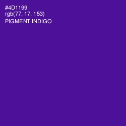#4D1199 - Pigment Indigo Color Image