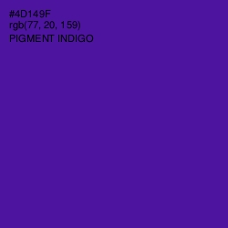 #4D149F - Pigment Indigo Color Image