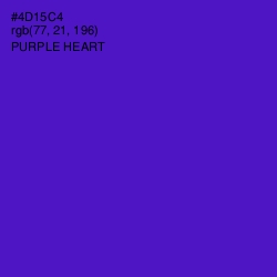 #4D15C4 - Purple Heart Color Image