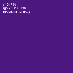 #4D1780 - Pigment Indigo Color Image