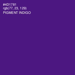 #4D1781 - Pigment Indigo Color Image