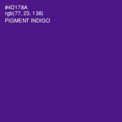 #4D178A - Pigment Indigo Color Image