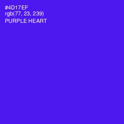 #4D17EF - Purple Heart Color Image