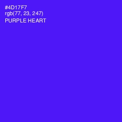 #4D17F7 - Purple Heart Color Image