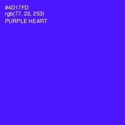 #4D17FD - Purple Heart Color Image
