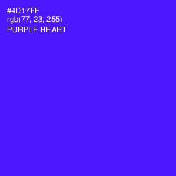 #4D17FF - Purple Heart Color Image